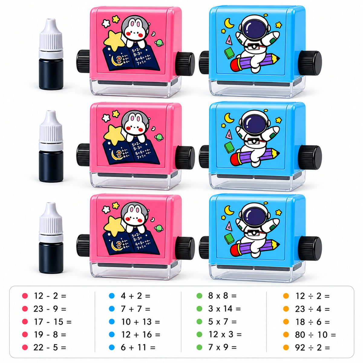 Math Roller Stamp – Addition, Subtraction, Multiplication & Division Practice