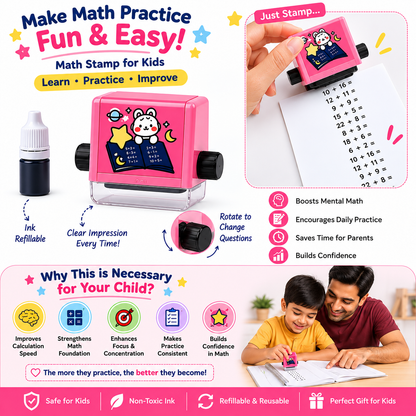 Math Roller Stamp – Addition, Subtraction, Multiplication & Division Practice