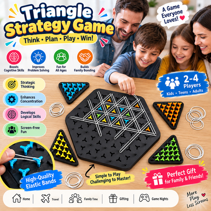 Triangle Rubber Strategy Game – 2 to 4 Player Brain Game
