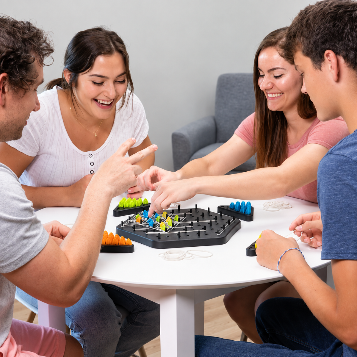 Triangle Rubber Strategy Game – 2 to 4 Player Brain Game