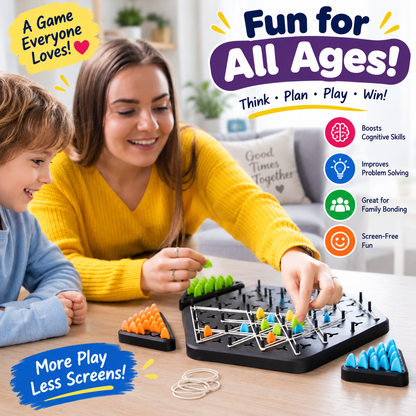 Triangle Rubber Strategy Game – 2 to 4 Player Brain Game