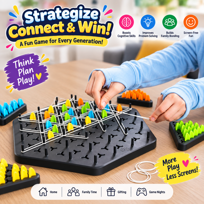 Triangle Rubber Strategy Game – 2 to 4 Player Brain Game