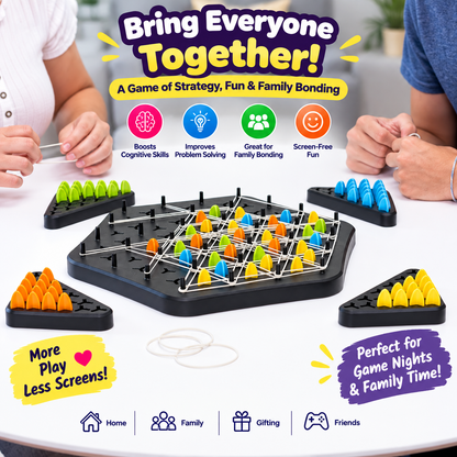 Triangle Rubber Strategy Game – 2 to 4 Player Brain Game