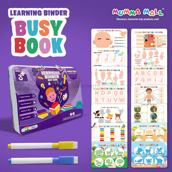 Learning Binder Activity Book for Kids
